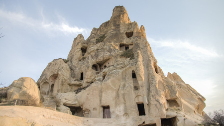 Cappadocia, Turkey - November 15, 2014: Panorama of unique geological formations in Cappadocia, Turkey.のeditorial素材