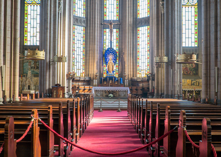 Istanbul, Turkey - February 18, 2017: Inside Saint Antoine church in Taksim, Istanbulのeditorial素材