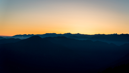 Rize, Turkey - July 2017: Sunrise at Kackar mountains at Blacksea Karadenizの写真素材