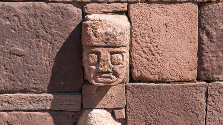 Tiwanaku - Bolivia - September 2017: Ruins of Tiwanaku is a Pre Columbian archaeological site in western Boliviaのeditorial素材