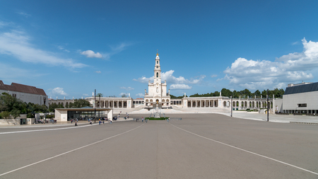 Fatima, Portugal - April 2018: Sanctuary of Fatima, Portugal. One of the most important Marian Shrines and pilgrimage location in the world for Catholicsのeditorial素材