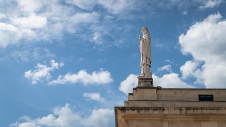 Fatima, Portugal - April 2018: Details from Sanctuary of Fatima, Portugal. One of the most important Marian Shrines and pilgrimage location in the world for Catholicsのeditorial素材