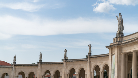 Fatima, Portugal - April 2018: Details from Sanctuary of Fatima, Portugal. One of the most important Marian Shrines and pilgrimage location in the world for Catholicsのeditorial素材