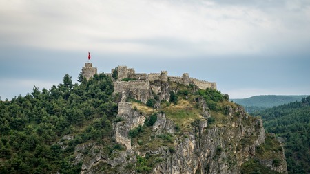 Boyabat, Turkey - June 2018: Historic Boyabat Castle in Sinop city, Turkeyのeditorial素材