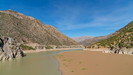 View of River Euphrates near Erzincan, Turkeyの写真素材