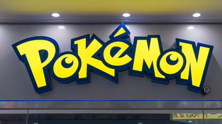 Tokyo, Japan - August 2018: Pokemon Center sign at Sunshine City Shopping Mallのeditorial素材