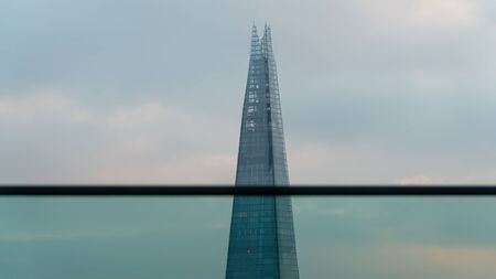 London, United Kingdom - January 2019: The Shard as seen from Sky Garden terrace