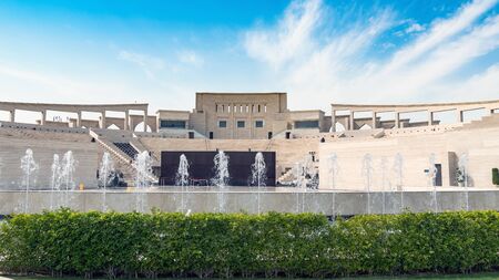 Doha,Qatar- January 2019: Katara Cultural village multi purpose hall Amphitheaterのeditorial素材