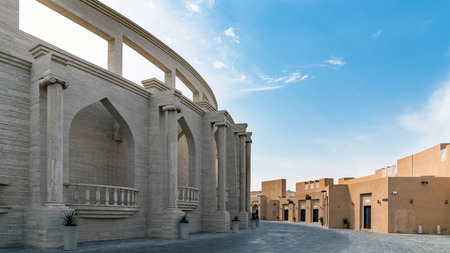 Doha,Qatar- January 2019: Katara Cultural village with multi purpose hall amphitheaterのeditorial素材