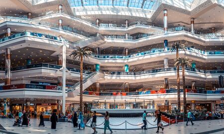 Istanbul, Turkey - August 2019: Cevahir Shopping Center. A modern shopping mall located in Mecidiyekoy, Istanbul.のeditorial素材