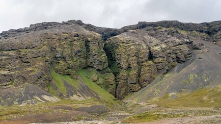 Rauofeldsgja ravine gorge in Snaefellsbaer region of Icelandの写真素材