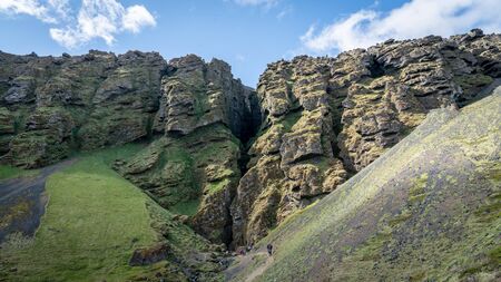 Rauofeldsgja ravine gorge in Snaefellsbaer region of Iceland