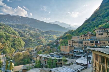 Masuleh, Iran - May 2019: Houses in traditional village of Masuleh in Gilan provinceの写真素材