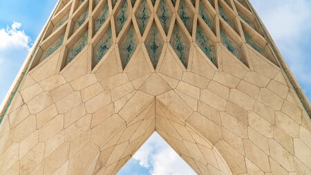 Tehran, Iran - April 2019: Azadi Tower in Azadi square in the Iranian capital Tehranのeditorial素材