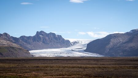 Glacier of Hvannadalshnukur in Southern Icelandの写真素材