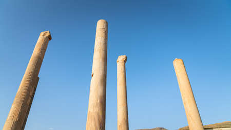 Persapolis, Iran - May 2019: Ruins of Persapolis, the capital of Persian Empire later destroyed by Alexander the great. Historical city of Persapolis in Shiraz, Iranのeditorial素材