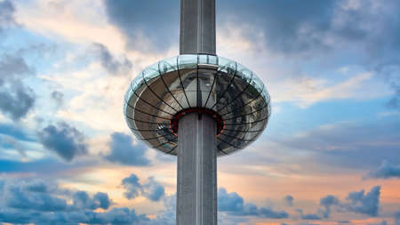 Brighton, United Kingdom - January 2019: Brighton observation tower British Airways i360 in Sussex...