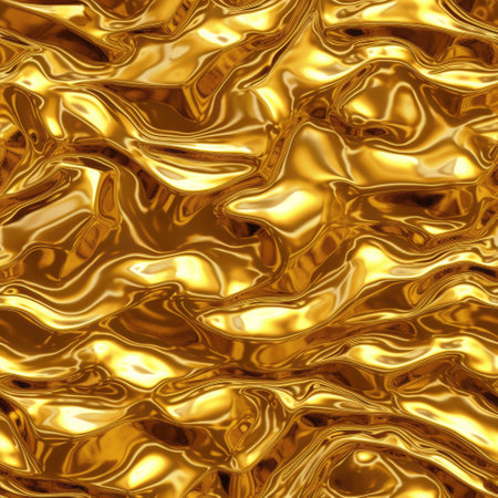 Liquid golden metal texture, with intricate high detailsの写真素材