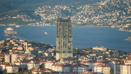 Istanbul, Turkey - September 2022: Cityscape with Le Meridien Istanbul Etiler hotel. Le Meridien...