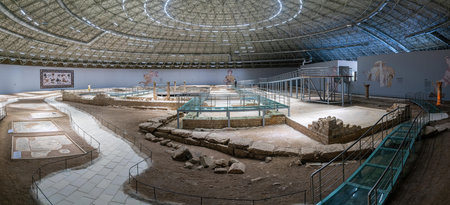 Sanliurfa, Turkey - 14.10.2022: Interior of Sanliurfa Mosaic Museum, housing an impressive...