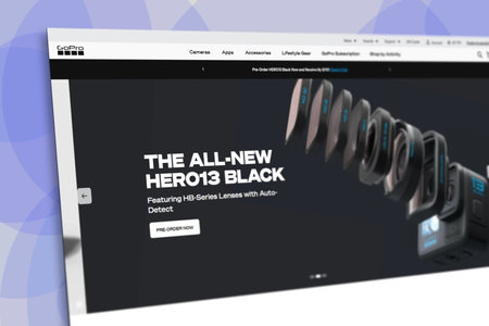 Istanbul, Turkey - 5 Sep 2024: GoPro web site on a digital screen showcasing GoPro 13. GoPro is a brand of action cameras known for their durability and high-quality video recording.のeditorial素材