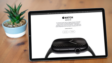 Cupertino, California, USA - 9 Sept 2024: Illustrative Editorial of Apple Watch Series 10 website...