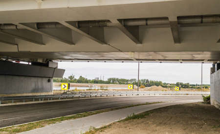 The prospect of built New Zezelj Bridge viewed from the Petrovaradin side of the promenade.