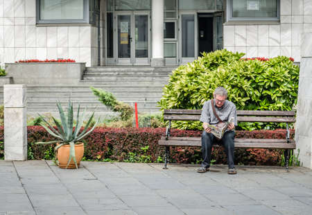 Belgrade, Serbia - July 29, 2014: The Old Fortress on Kalemegdan in the capital of Serbia, Belgrade.Visitors to the park at the Kalemegdan fortress in the city of Belgrade.のeditorial素材