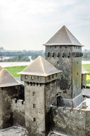 Belgrade, Serbia - July 29, 2014: Model of Kalemegdan fortress in Belgradeのeditorial素材