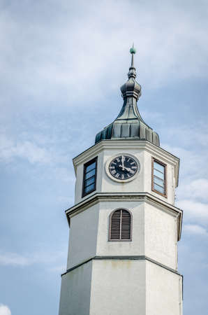 Belgrade, Serbia - July 29, 2014: The Old Fortress on Kalemegdan in the capital of Serbia, Belgrade. Kalemegdan Fortress and its clock tower, Belgrade, Serbia.のeditorial素材