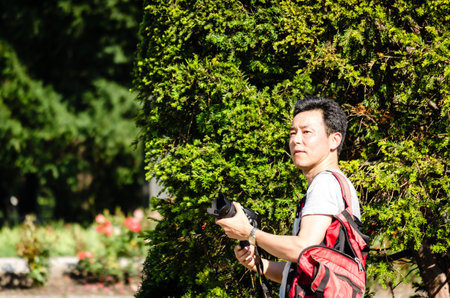 Belgrade, Serbia - July 29, 2014: The Old Fortress on Kalemegdan in the capital of Serbia, Belgrade.Visitors to the park at the Kalemegdan fortress in the city of Belgrade.のeditorial素材