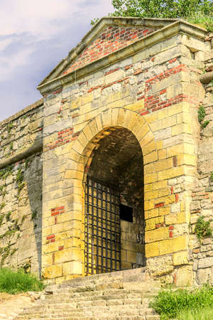 Belgrade, Serbia - July 29, 2014: The Old Fortress on Kalemegdan in the capital of Serbia, Belgrade. "Defterdar" gate at Kalemegdan fortress.のeditorial素材