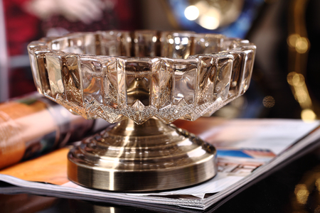 ashtray on the deskの写真素材