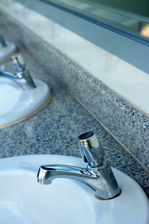 A image of sink with a faucet.の写真素材