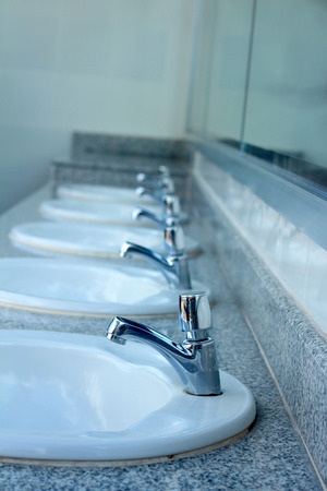 A image of sink with a faucet.の写真素材