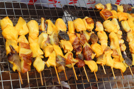 B-B-Q Grilled Squid in the marketの写真素材
