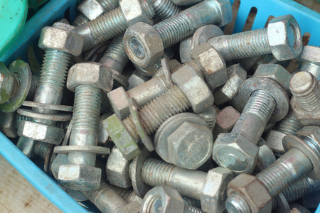 A set of real used stainless spannersの写真素材