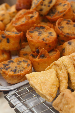 Thailand dessert, Mix flour, coconut and then fried.の写真素材