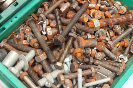 A set of real used stainless spannersの写真素材
