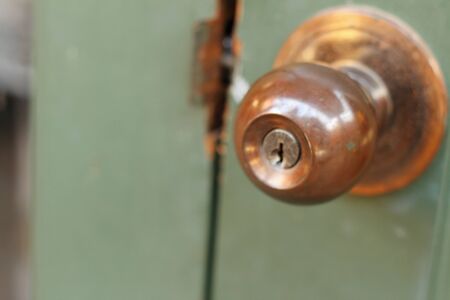 A door of an old door knobの写真素材