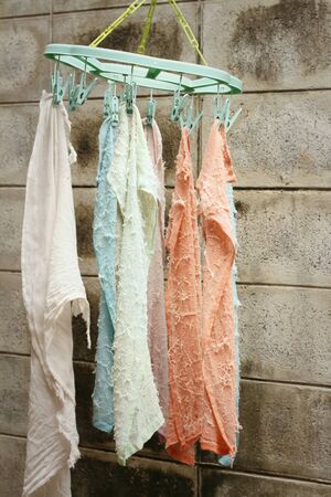 Cloth Hanger dry out outside the house.の写真素材