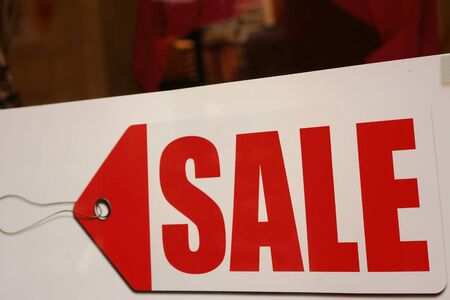 Sale Sign on a door at the parkの写真素材