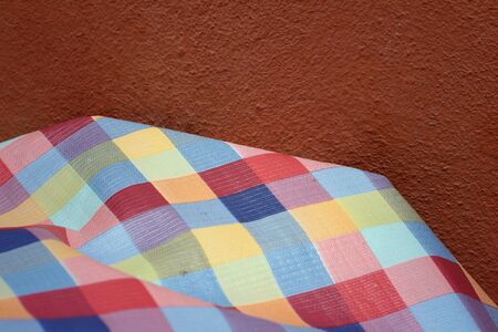 A background or texture of colorful fabricの写真素材