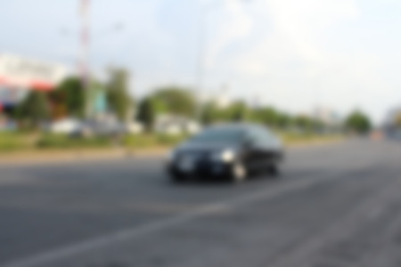 Car moving on the road in Thailand.の写真素材