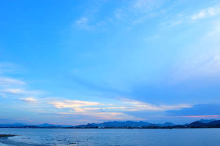 evening riversideの写真素材