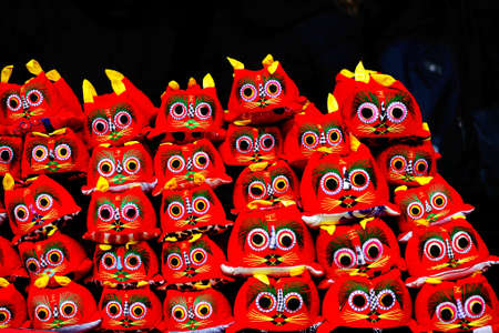 Tiger head Pillowの写真素材