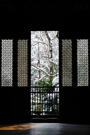 Temple during winterの写真素材