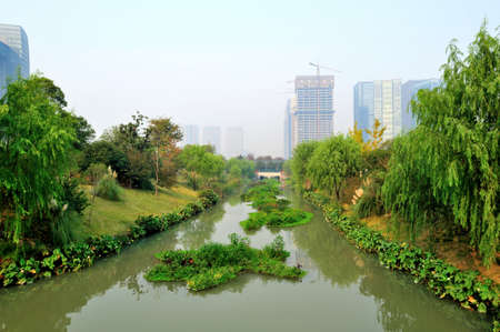 River in the city of Hangzhou