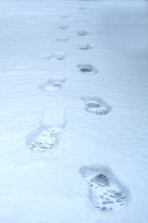 Footprints in snow