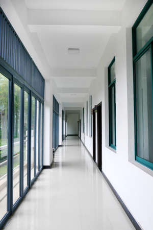 Quiet school hallway